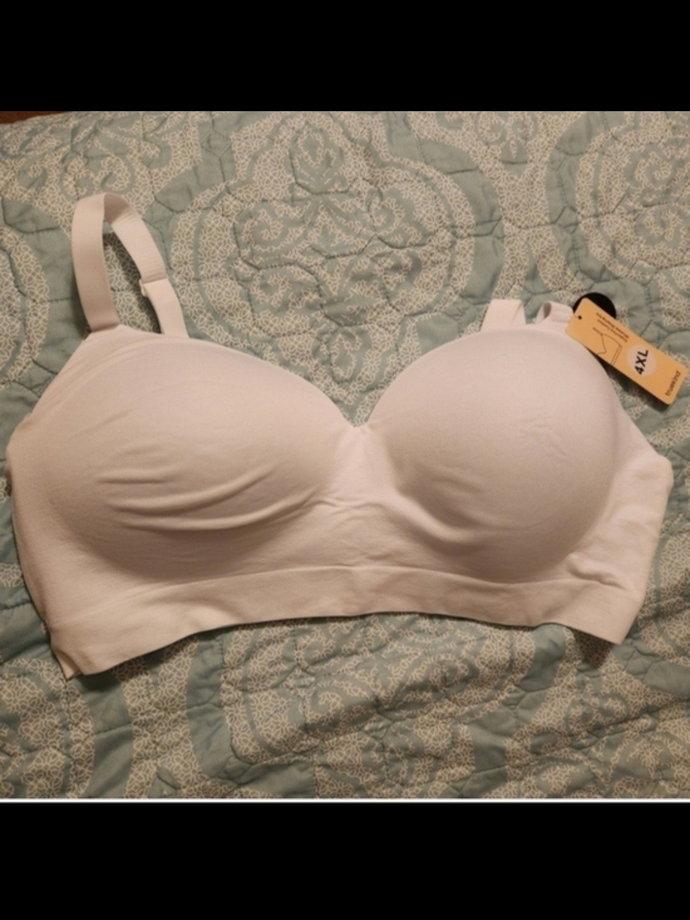 Seamless White Wireless Molded Cup Bra By Truekind